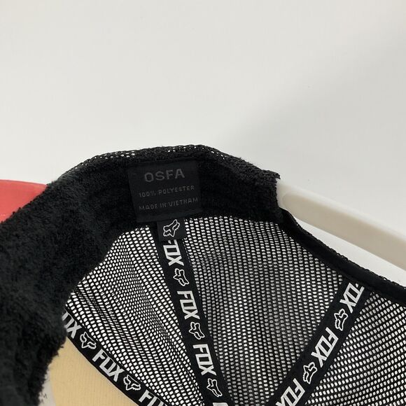 Fox Racing Neon Snapback Trucker Hat Black Orange White Cap Mesh Adjustable - Picture 13 of 13